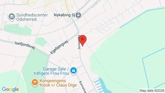 Værkstedslokaler til leje i Nykøbing Sjælland - kort over placeringen