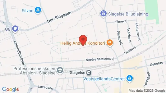 Boligudlejningsejendomme til salg i Slagelse - kort over placeringen