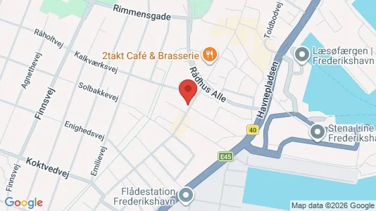 Erhvervslejemål til salg i Frederikshavn - kort over placeringen
