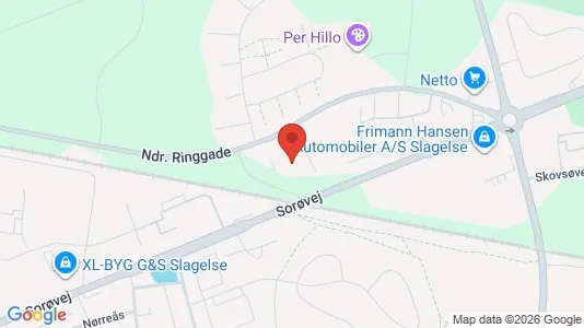 Kontorlokaler til leje i Slagelse - kort over placeringen