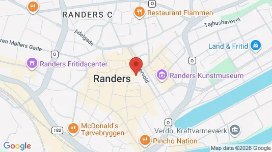Kontorlokaler til leje i Randers C - kort over placeringen
