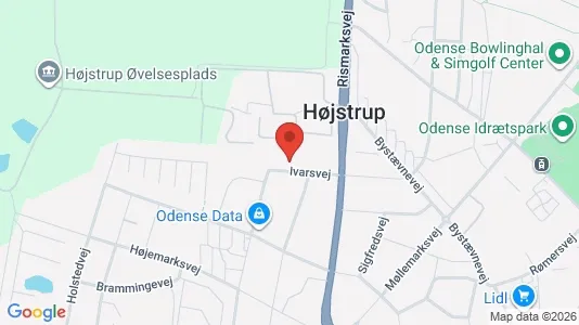 Boligudlejningsejendomme til salg i Odense V - kort over placeringen