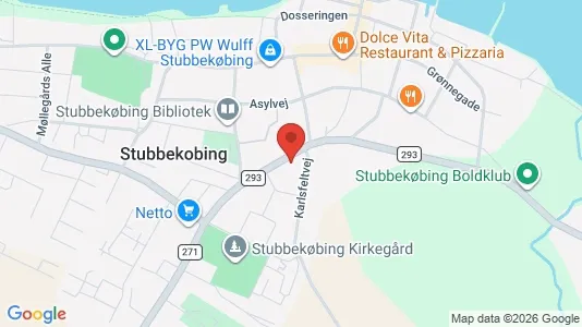 Erhvervslejemål til salg i Stubbekøbing - kort over placeringen