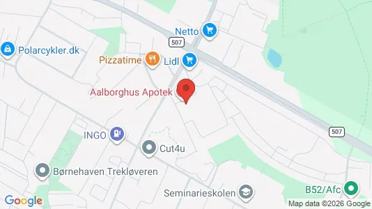 Kontorlokaler til leje i Aalborg SØ - kort over placeringen