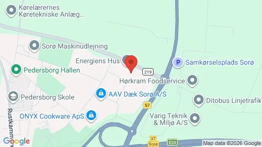 Kontorlokaler til leje i Sorø - kort over placeringen