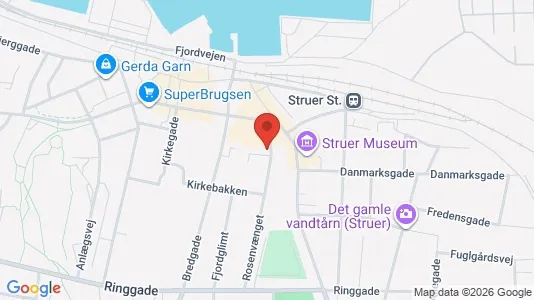 Erhvervslejemål til salg i Struer - kort over placeringen