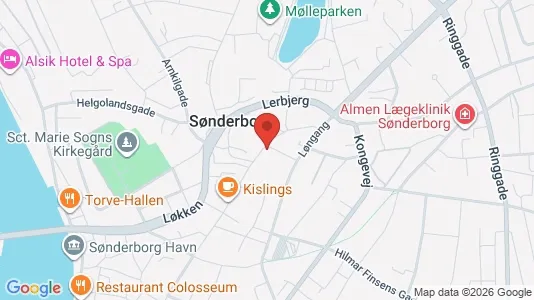 Erhvervslejemål til salg i Sønderborg - kort over placeringen