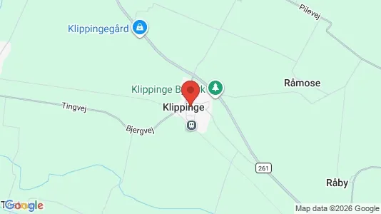 Erhvervslejemål til salg i Klippinge - kort over placeringen