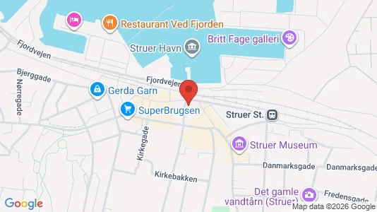 Kontorlokaler til leje i Struer - kort over placeringen
