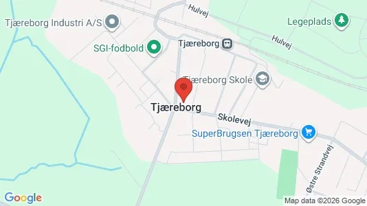 Erhvervslejemål til leje i Tjæreborg - kort over placeringen
