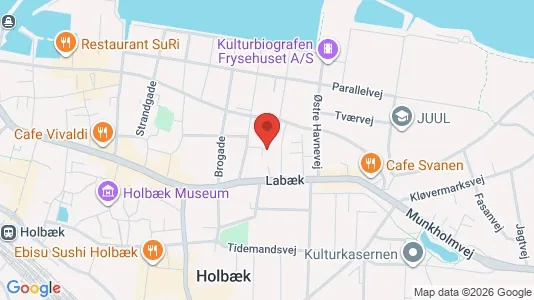 Kontorlokaler til leje i Holbæk - kort over placeringen