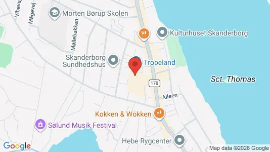 Kontorlokaler til leje i Skanderborg - kort over placeringen