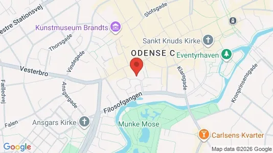 Kliniklokaler til leje i Odense C - kort over placeringen