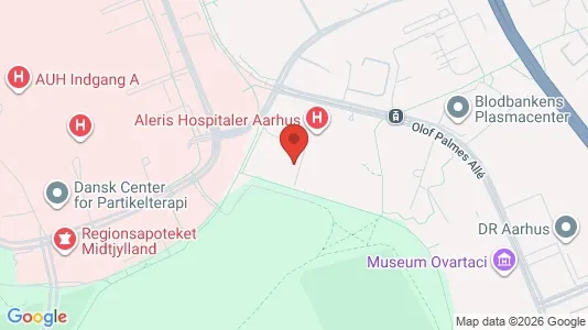 Kontorlokaler til leje i Århus N - kort over placeringen