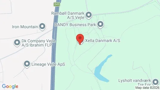 Erhvervslejemål til leje i Vejle Centrum - kort over placeringen