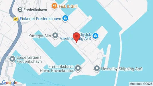 Lagerlokaler til salg i Frederikshavn - kort over placeringen