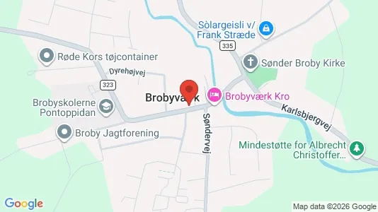 Boligudlejningsejendomme til salg i Broby - kort over placeringen
