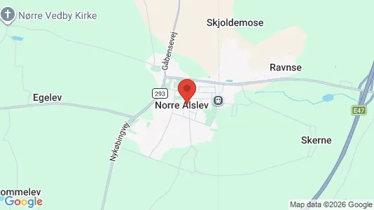 Erhvervslejemål til leje i Nørre Alslev - kort over placeringen