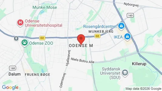 Erhvervslejemål til leje i Odense M - kort over placeringen