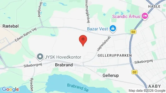 Erhvervslejemål til leje i Brabrand - kort over placeringen
