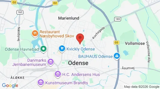 Erhvervslejemål til leje i Odense C - kort over placeringen