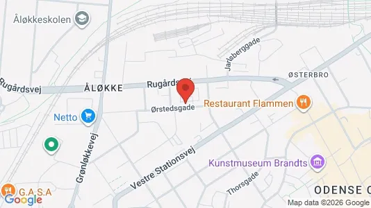 Kontorlokaler til leje i Odense C - kort over placeringen