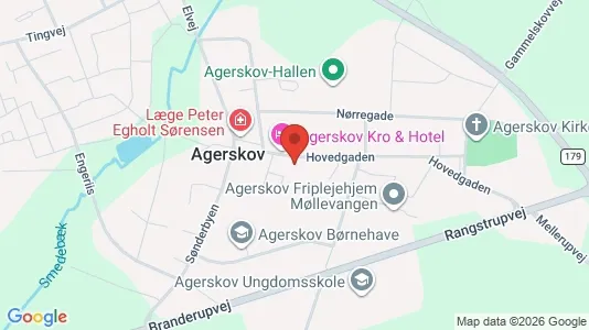 Erhvervslejemål til salg i Agerskov - kort over placeringen