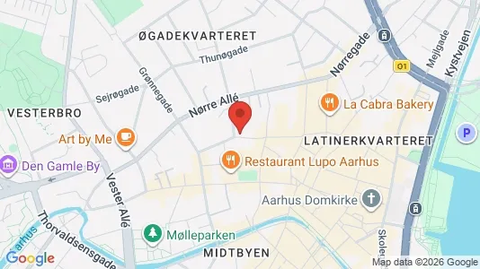 Kontorlokaler til leje i Århus C - kort over placeringen
