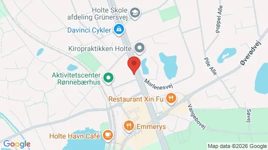 Kontorlokaler til salg i Holte - kort over placeringen