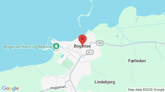 Butikslokaler til leje i Bogense - kort over placeringen