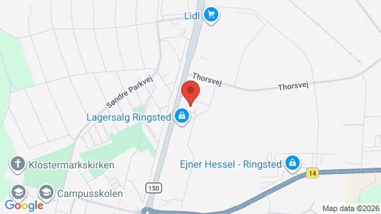 Lagerlokaler til salg i Ringsted - kort over placeringen