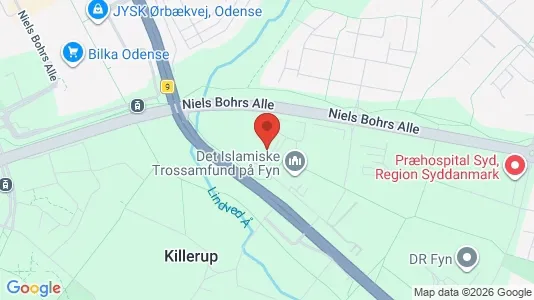 Kontorlokaler til leje i Odense SØ - kort over placeringen