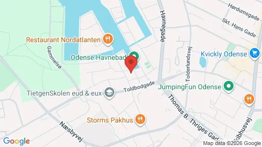 Kontorlokaler til leje i Odense C - kort over placeringen