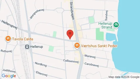 Kontorlokaler til leje i Hellerup - kort over placeringen