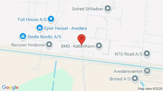 Kontorhoteller til leje i Hvidovre - kort over placeringen