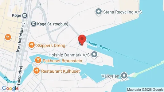 Kontorhoteller til leje i Køge - kort over placeringen