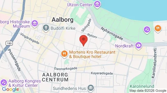 Erhvervslejemål til leje i Aalborg Centrum - kort over placeringen