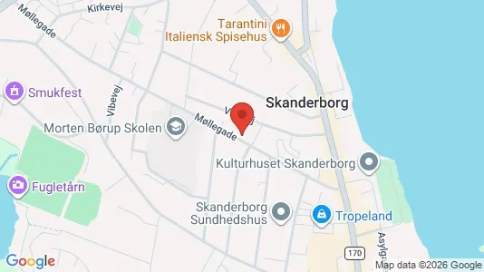 Lagerlokaler til leje i Skanderborg - kort over placeringen