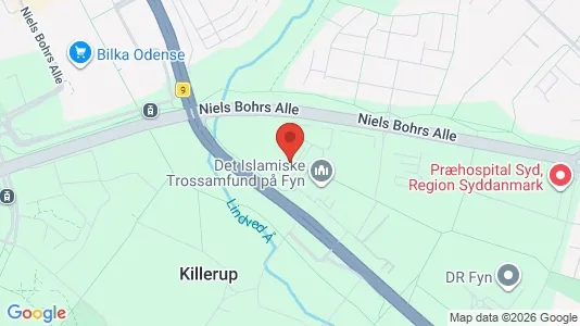 Kontorlokaler til leje i Odense SØ - kort over placeringen