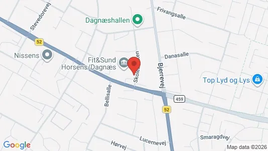 Kontorlokaler til leje i Horsens - kort over placeringen