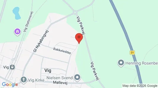 Erhvervsgrunde til salg i Vig - kort over placeringen