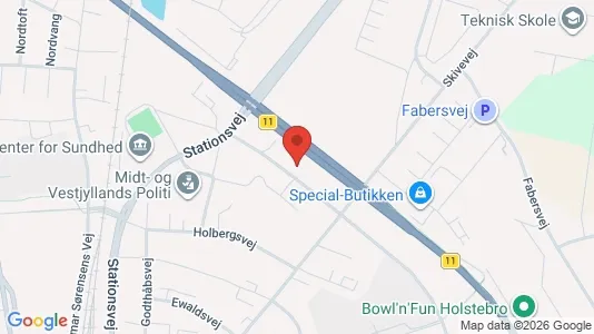 Lagerlokaler til leje i Holstebro - kort over placeringen