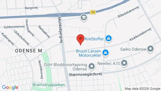Lagerlokaler til leje i Odense M - kort over placeringen
