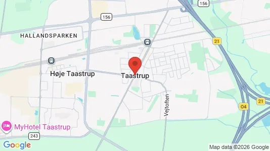 Restaurantlokaler til leje i Taastrup - kort over placeringen