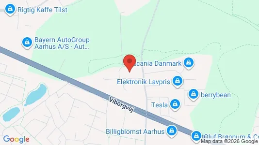 Kontorlokaler til leje i Århus V - kort over placeringen