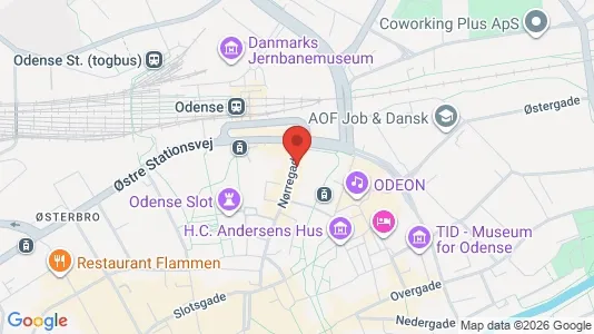 Erhvervslejemål til leje i Odense C - kort over placeringen