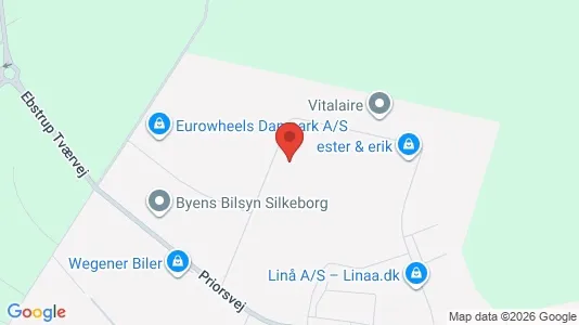 Lagerlokaler til leje i Silkeborg - kort over placeringen
