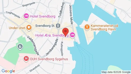 Kontorlokaler til leje i Svendborg - kort over placeringen