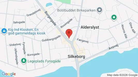 Kontorlokaler til leje i Silkeborg - kort over placeringen