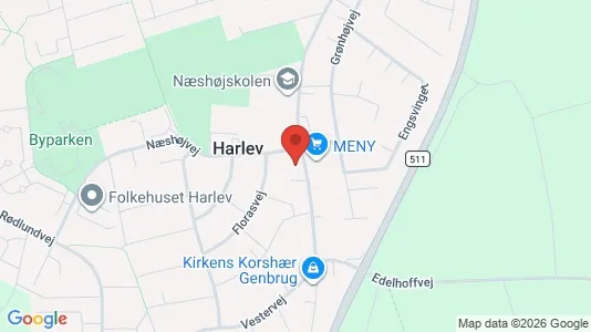 Kontorlokaler til leje i Harlev J - kort over placeringen